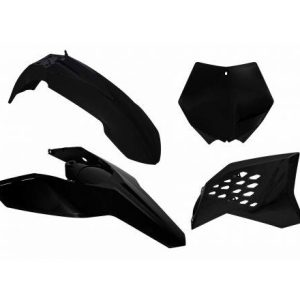 PLASTIC KIT/4 KTM 125-530, BLACK RTECH R-KITKTM-NR0-505