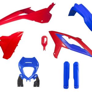 PLASTIC KIT/6 2023-24 BETA RR, BLUE/RED, RTECH R-KITBET-RSB-633