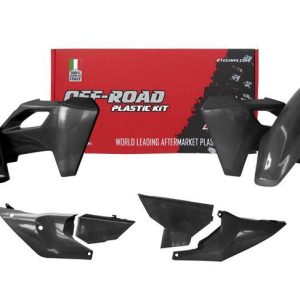 PLASTIC KIT/6 2024-25 HUSQVARNA TE/FE BLACK, RTECH R-KITHSQ-NR0-624