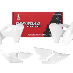 PLASTIC KIT/6 2024-25 HUSQVARNA TE/FE WHITE, RTECH R-KITHSQ-BN0-624