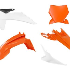 PLASTIC KIT 2024-2025 KTM 65 SX ORANGE/WHITE/BLACK, RTECH R-KITKTM-OEM-165