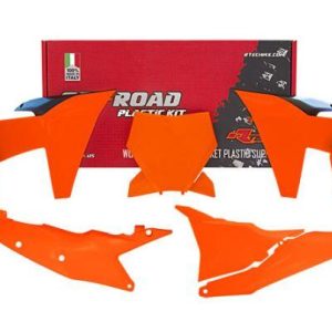 PLASTIC KIT/6 2023-24 KTM SX/SXF, NEON ORANGE/BLACK, RTECH R-KITKTM-AN0-023