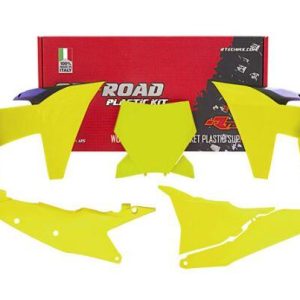 PLASTIC KIT/6 2023-24 KTM SX/SXF, NEON YELLOW/BLACK, RTECH R-KITKTM-GF0-023
