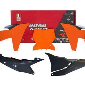 PLASTIC KIT/6 2023-24 KTM SX/SXF, ORANGE/BLACK, RTECH R-KITKTM-AR0-123