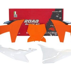 PLASTIC KIT/6 2023-24 KTM SX/SXF, ORANGE/BLACK/WHITE, RTECH R-KITKTM-AR0-223