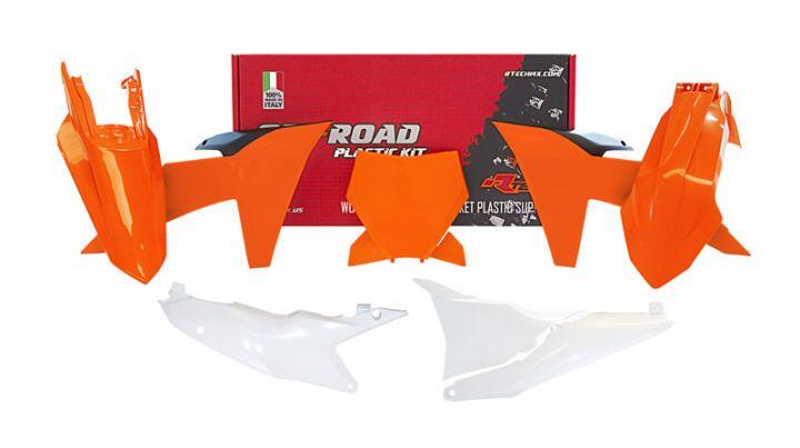 PLASTIC KIT/6 2023-24 KTM SX/SXF, ORANGE/BLACK/WHITE, RTECH R-KITKTM-AR0-223