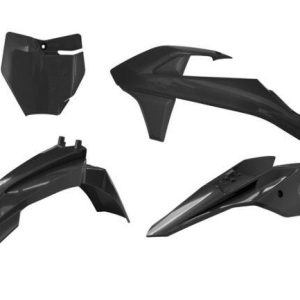 PLASTIC KIT/4 BLACK, KTM 50 SX 2016-23, SX-E 20-24, RTECH R-KITKTM-NR0-050