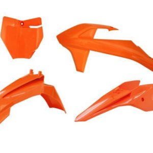 PLASTIC KIT/4 ORANGE, KTM 50 SX 2016-23, SX-E 20-24, RTECH R-KITKTM-AR0-050