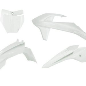 PLASTIC KIT/4 WHITE, KTM 50 SX 2016-23, SX-E 20-24, RTECH R-KITKTM-BN0-050