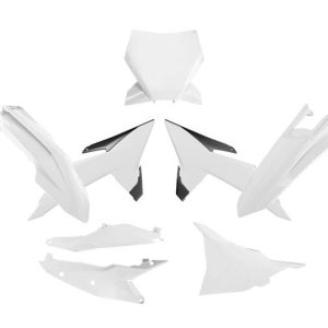 PLASTIC KIT 6PCS KTM SX SXF XC XC-F 2025, R-TECH R-KITKTM-BN0-025 WHITE BLACK