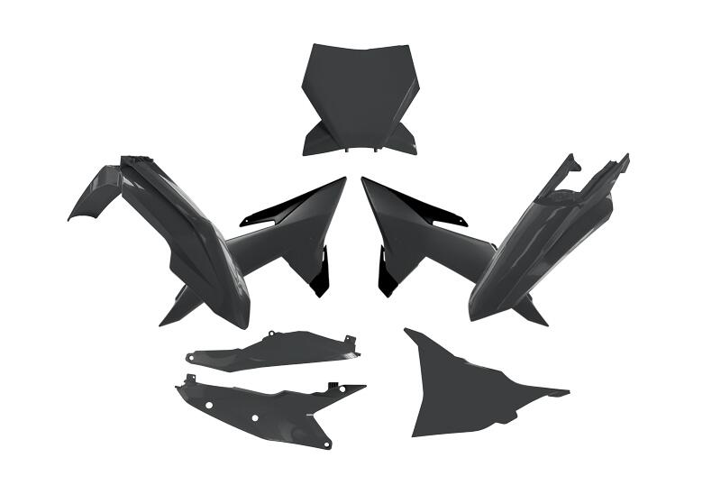 PLASTIC KIT 6PCS KTM SX SXF XC XC-F 2025, R-TECH R-KITKTM-NR0-025 BLACK