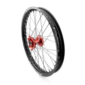 21x1.60 WHEEL HON BK GLOSS/RED, MX-9000 BLACK RIM, RED HUB, SP153.03.80.01.99 GLOSS RIM