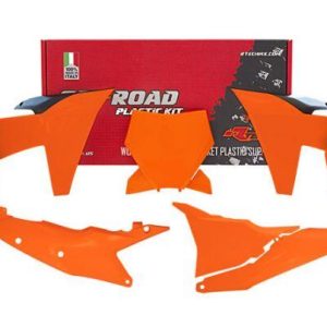 PLASTIC KIT/6 2023-24 KTM SX/SXF, ORANGE/BLACK, RTECH R-KITKTM-AR0-023