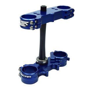 TRIPLE CLAMPS BLUE YZF OFFSET 22mm SCAR S1424