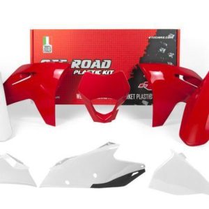 PLASTIC KIT/7 2021-23 EC-ECF OEM, RTECH R-KITGAS-OEM-621, GASGAS, WITH HEADLIGHT COWL & FORK PROTECTORS