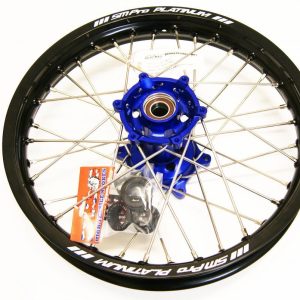 18x2.15 WHEEL KTM BLACK/BLUE/SILVER, GLOSS BLACK RIM, BLUE HUB,SILVER NIPPLES, SP052.04.84.01.99 MX-5030