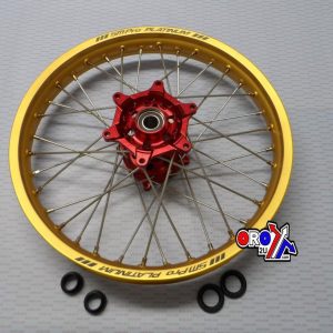 19x2.15 WHEEL HON GLOSS GOLD/GLOSS RED, GLOSS GOLD RIM, GLOSS RED HUB MX-9122, SP047.03.81.02.99