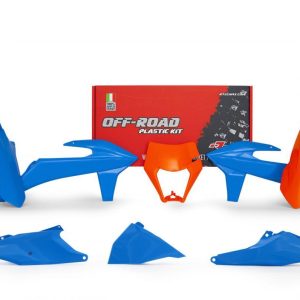 PLASTIC KIT/6 2020-23 EXC/EXC-F ORANGE/VINTAGE LIGHT BLUE, RTECH R-KITKTM-CL0-520