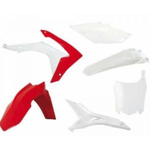 PLASTIC KIT/6 13-16 CRF250 450, USA STYLE RED/WHITE VENT FRONT, R-KITCRF-OEM-518