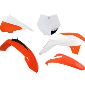 PLASTIC KIT/5 13-17 KTM SX85, OEM15 ORANGE/WHITE RTECH, R-KITKTM-OEM-593