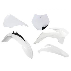 PLASTIC KIT/5 13-17 KTM SX85, WHITE/BLACK RTECH, R-KITKTM-BN0-513