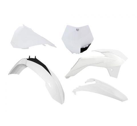 PLASTIC KIT/5 13-17 KTM SX85, WHITE/BLACK RTECH, R-KITKTM-BN0-513