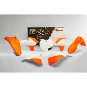 PLASTIC KIT/6 13-16 KTM SX/SXF, OEM 15 ORANGE /WHITE RTECH, R-KITKTM-OEM-592