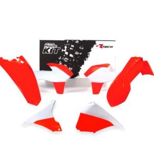 PLASTIC KIT KTM EXC 14-16, RTECH R-KITKTM-AN0-415, NEON ORANGE VENTED FRONT FENDE