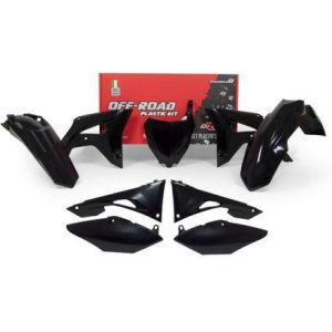 PLASTIC KIT BK CRF450R 17-18, CRF250R 18, RTECH R-KITCRF-NR0-599, BLACK