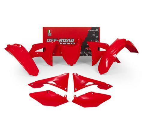 PLASTIC KIT 6PCS RD CRF450R 17-18, CRF250R 18, RTECH KIT R-KITCRF-RS0-599, RED