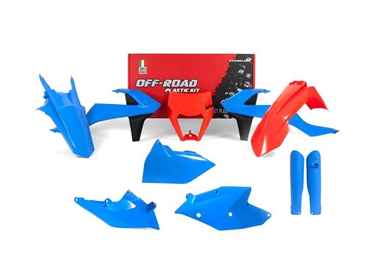 PLASTIC KIT/7 17-19 EXC/EXC-F, LIGHT BLUE ENDURO KIT LTD ED. TLD 2017, RTECH R-KITKTM-CL0-528