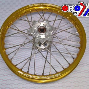 19x1.85 WHEEL RMZ 07-23 RACE, MX-3010 GLOSS GOLD RIM,GLOSS SILVER HUB, SP063.00.82.02.99 GLOSS RIM