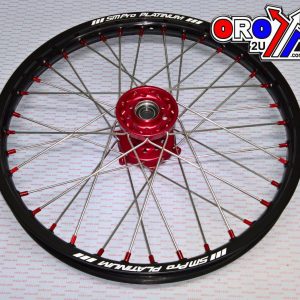21x1.60 WHEEL GASGAS BLACK/RED, MX-6000 BLACK RIM, RED HUB, RED NIPPLES. GLOSS RIM