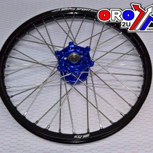 21x1.60 WHEEL YAM GLOSS BK/BE RACE, MX-4001 GLOSS BLACK RIM / BLUE HUB, SP185.04.80.01.99 GLOSS RIM