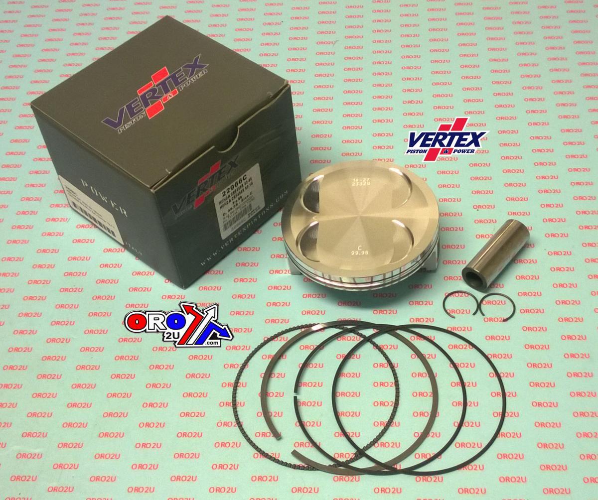 PISTON KIT VERTEX 100.0 B HONDA CRF 450 R/X 02-17, VERTEX 22966B BIG BORE XXL OS +4.00 COMPR 12,1:1