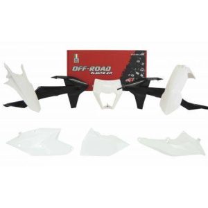 PLASTIC KIT/6 17-19 EXC/EXC-F, OEM SIX DAYS 2019, WHITE/BLACK ENDURO KIT, RTECH R-KITKTM-OEM-588