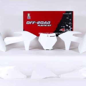 PLASTIC KIT/6 2019-22 KTM SX/SXF, WHITE, RTECH R-KITKTM-BN0-599