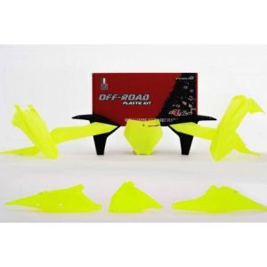 PLASTIC KIT/6 2019-22 KTM SX/SXF, NEON YELLOW, RTECH R-KITKTM-GF0-599