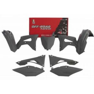 PLASTIC KIT 19-21 CRF250R CRF450R QUANTUM GREY RTECH R-KITCRF-GR0-519