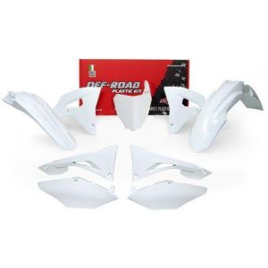 PLASTIC KIT 6PC 19-20 CRF250/450RX, WHITE RTECH R-KITCRF-BN0-601