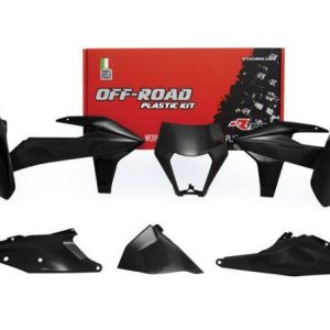 PLASTIC KIT/6 2020-23 EXC/EXC-F BLACK, RTECH R-KITKTM-NR0-520
