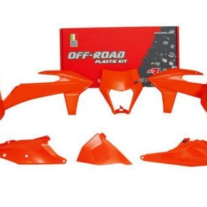 PLASTIC KIT/6 2020-23 EXC/EXC-F NEON ORANGE, RTECH R-KITKTM-AN0-520