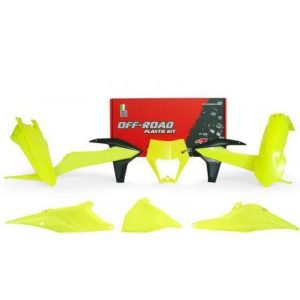 PLASTIC KIT/6 2020-23 EXC/EXC-F NEON YELLOW, RTECH R-KITKTM-GF0-520