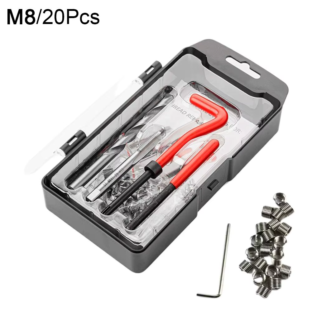 THREAD REPAIR KIT 8mm 20-PIECE COILED INSERT INSTALLATION SET