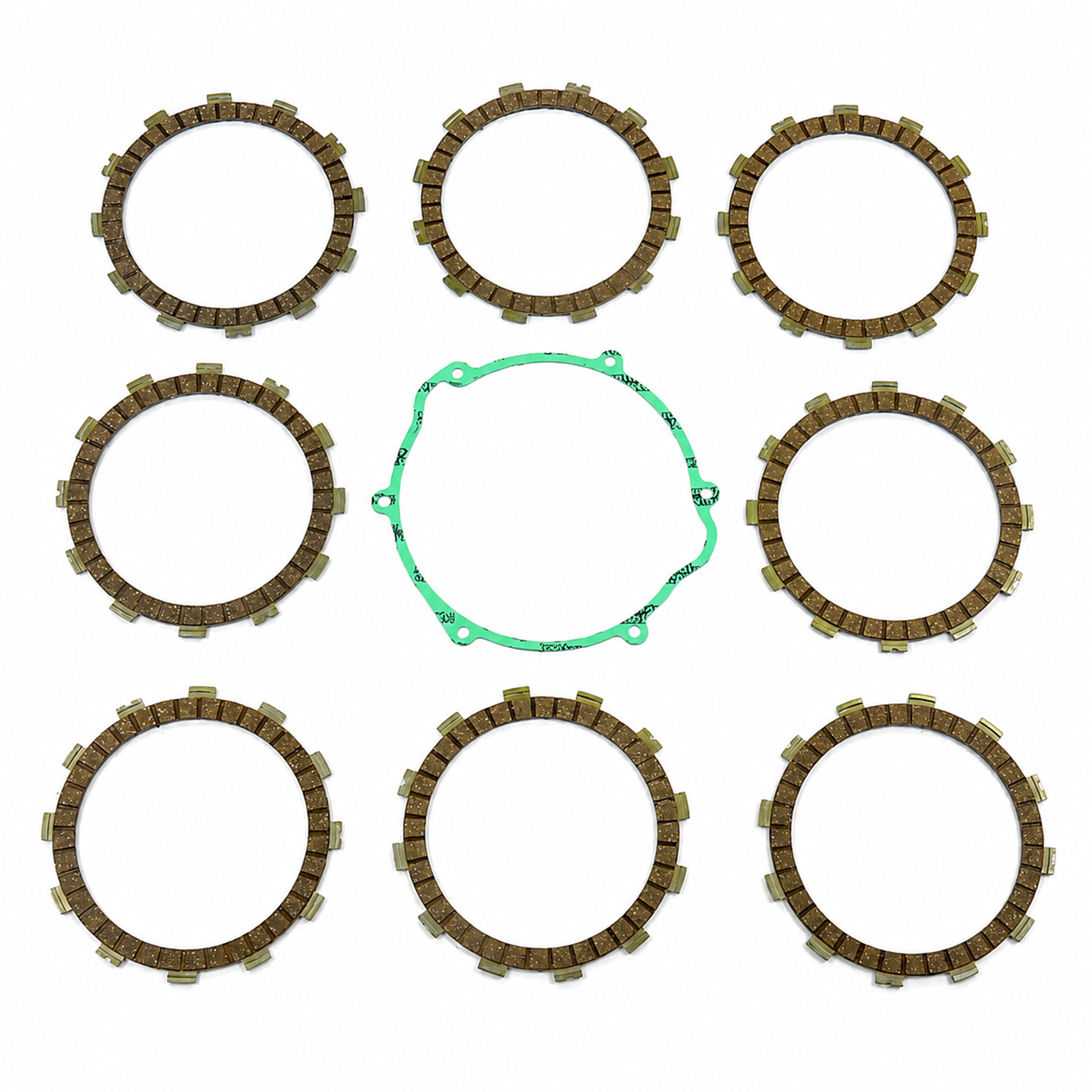 CLUTCH FRICTION PLATE SET HSQ TC610 98-99, ATHENA P40230011, WITH GASKET