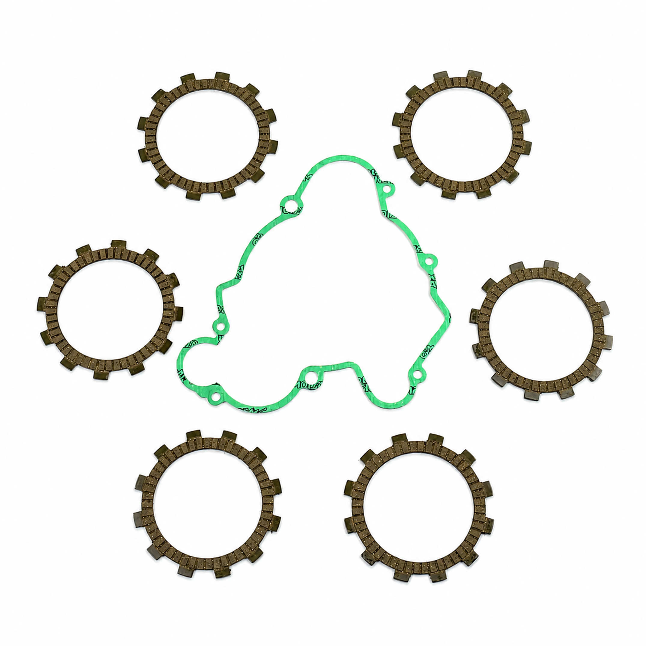 CLUTCH FRICTION PLATE SET KTM SX65 08, ATHENA P40230017, WITH GASKET