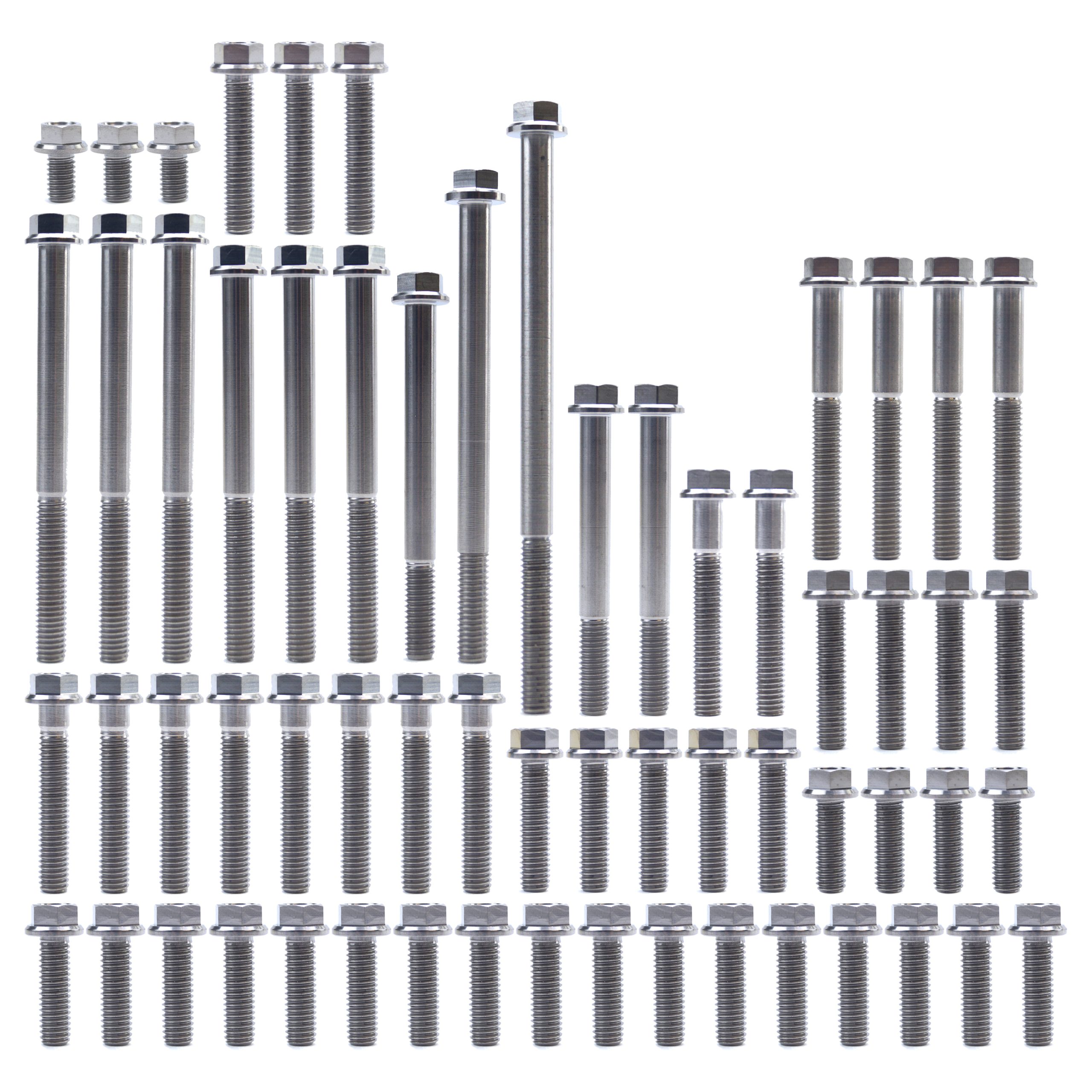 ENGINE BOLT KIT CR 250 R 86-91, KIT SIZE 61 BOLTS !!! MADE TO ORDER !!! TITANIUM BOLT KIT