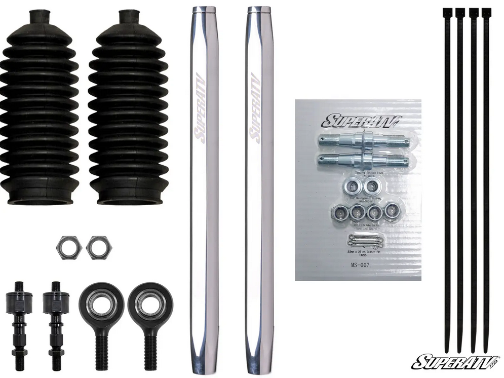 POLARIS RANGER HEAVY DUTY BILLET HEX TIE ROD KIT, SUPERATV TRRA-P-RAN1K-B 1824794, 1823902, 1824446