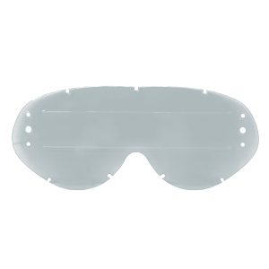 HYBRID ROLL OFF LENS SMOKE RAISED STRIP, ANTI FOG, ANTI SCRATCH, LSR201R