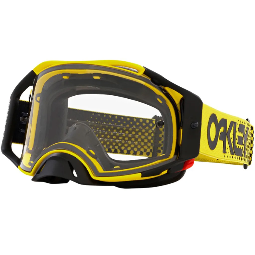 OAKLEY AIRBRAKE MX MOTO YELLOW YELLOW/CLEAR, CLEAR LENS